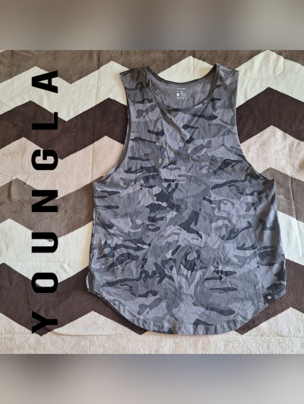 YoungLA Long Tank Top Mens Muscle Shirt Gym Training